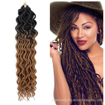 Faux Locs Curly Crochet Braid Hair Extensions Dreadlock Synthetic Braid Curly Braiding Extensions Faux Hair Locs